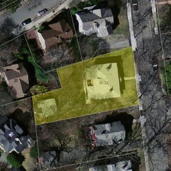 31 Gay St, Newton MA  02460-2248 aerial view