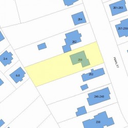 256 Pearl St, Newton MA 02458-1345 plot plan