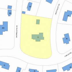 32 Farlow Rd, Newton MA 02458-2410 plot plan