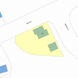 82 Pine St, Newton MA  02465-1442 plot plan