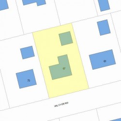 67 Halcyon Rd, Newton MA 02459-2431 plot plan