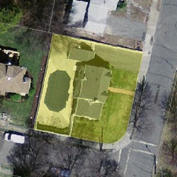 9 Cornell St, Newton MA 02462-1105 aerial view
