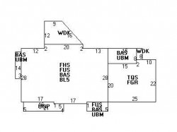 42 Evergreen Cir, Newton MA  02465-2161 floor plan