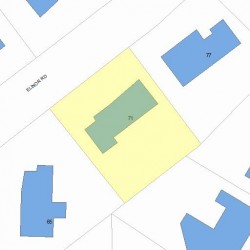 71 Elinor Rd, Newton MA  02461-1821 plot plan