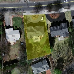 1350 Commonwealth Ave, Newton MA  02465-2913 aerial view
