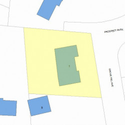 1 Grove Hill Ave, Newton MA 02460-2301 plot plan