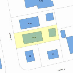 86 Bourne St, Newton MA 02466-1722 plot plan