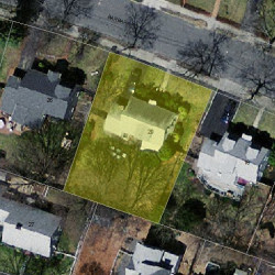 20 Barbara Rd, Newton MA  02465-1103 aerial view