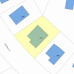 1160 Chestnut St, Newton MA 02464-1309 plot plan