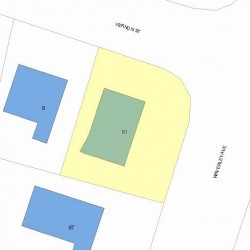 61 Waverley Ave, Newton MA 02458-2102 plot plan