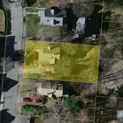 48 Ballard St, Newton MA  02459-1251 aerial view