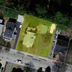 27 Warwick Rd, Newton MA 02465-1723 aerial view