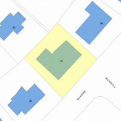 88 Elinor Rd, Newton MA 02461-1835 plot plan