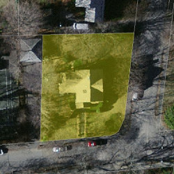 53 Marshall St, Newton MA  02459-1657 aerial view