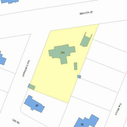 246 Beacon St, Newton MA 02459 plot plan