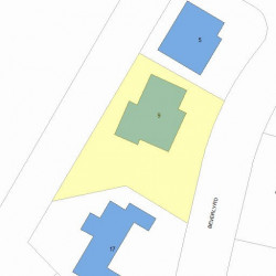9 Beverly Rd, Newton MA 02461-1112 plot plan