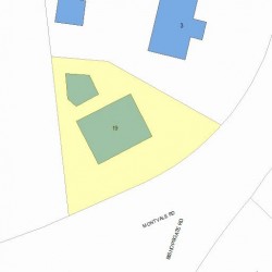 19 Montvale Rd, Newton MA 02459-1359 plot plan