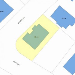 101 Crafts St, Newton MA  02458-1257 plot plan