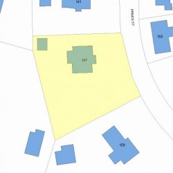 147 Prince St, Newton MA 02465-2603 plot plan