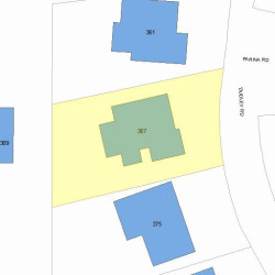 367 Dudley Rd, Newton MA 02459-2832 plot plan