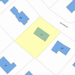 211 Old Farm Rd, Newton MA 02459-3437 plot plan