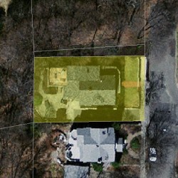 27 Bacon Pl, Newton MA  02464-1003 aerial view