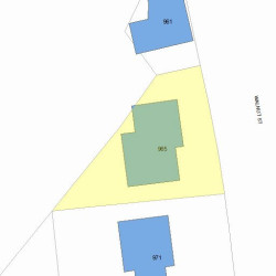 965 Walnut St, Newton MA 02461-1133 plot plan