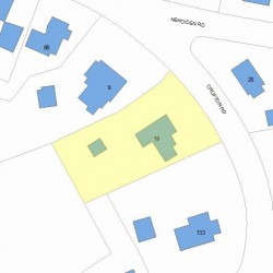 19 Crofton Rd, Newton MA 02468-1931 plot plan