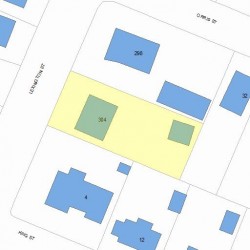 304 Lexington St, Newton MA 02466-1220 plot plan