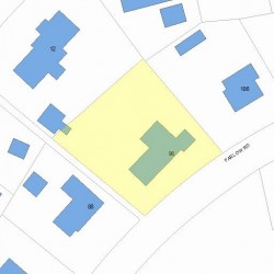 96 Farlow Rd, Newton MA 02458-2439 plot plan