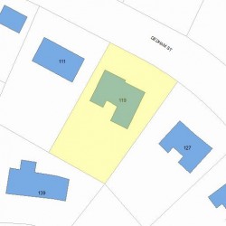 119 Dedham St, Newton MA 02461-2135 plot plan