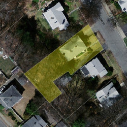 60 Harding St, Newton MA 02465-1320 aerial view