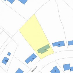 20 Oldham Rd, Newton MA  02465-2327 plot plan