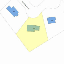 185 Countryside Rd, Newton MA  02459-2918 plot plan