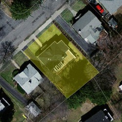 22 Brewster Rd, Newton MA  02461-1302 aerial view