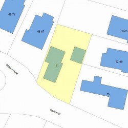 61 Waban St, Newton MA 02458-1456 plot plan