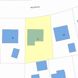 30 Waldorf Rd, Newton MA  02461-1333 plot plan