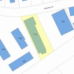 1185 Chestnut St, Newton MA 02464-1308 plot plan