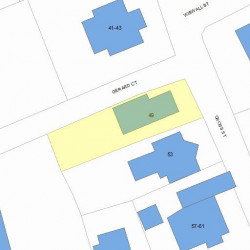49 Cross St, Newton MA 02465-2101 plot plan