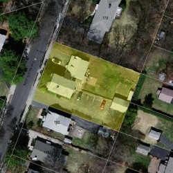 182 Beethoven Ave, Newton MA  02468-1728 aerial view