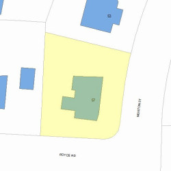 57 Morton St, Newton MA  02459-1027 plot plan