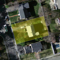 93 Hanson Rd, Newton MA  02459-3627 aerial view