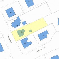 350 Winchester St, Newton MA  02461-2051 plot plan