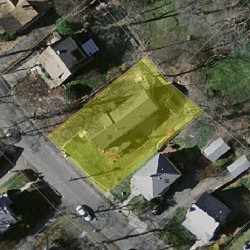 28 Lewis St, Newton MA 02458-1825 aerial view