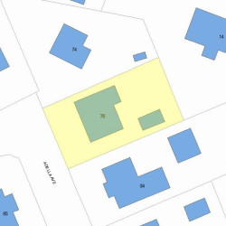 78 Adella Ave, Newton MA 02465-1922 plot plan
