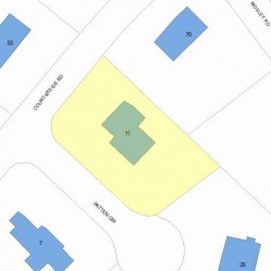 10 Patten Cir, Newton MA 02459-2921 plot plan