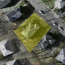 37 Lewis St, Newton MA 02458-1824 aerial view