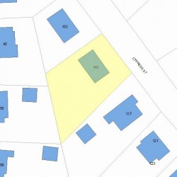111 Cypress St, Newton MA 02459-2225 plot plan