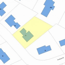 51 Fairlee Rd, Newton MA  02468-2040 plot plan