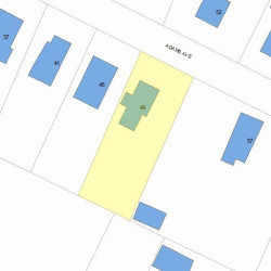49 Adams Ave, Newton MA  02465-1001 plot plan